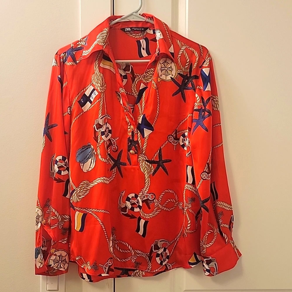 Zara Sailor theme blouse